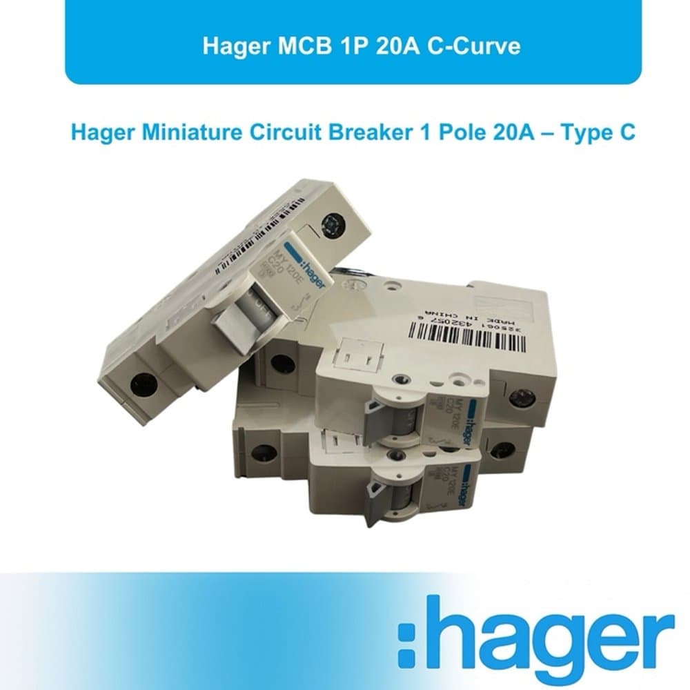 MCB Hager Seri MY 120E C20A 1 Pole